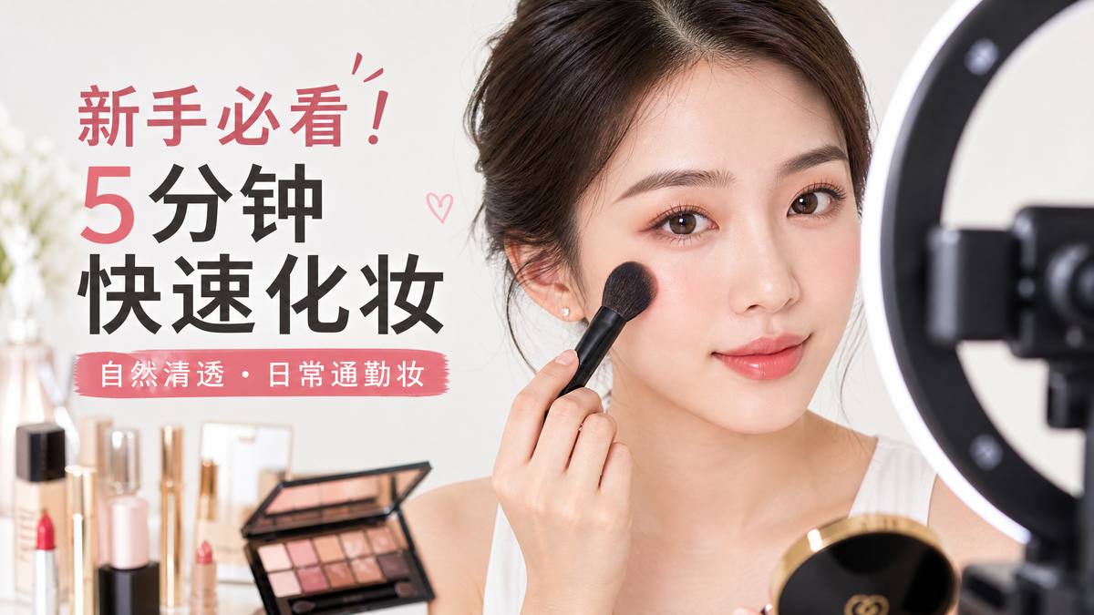 黄色仓库美妆视频-5分钟快速化妆视频教程